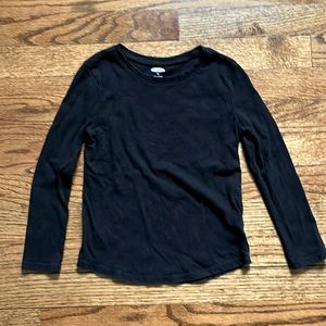 Old Navy. Girls. Size 5T. Plain black long sleeve cotton shirt